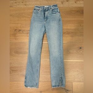 Abercrombie The 90s Straight Ultra High Rise - Split-Vent Hem Jeans - size 23